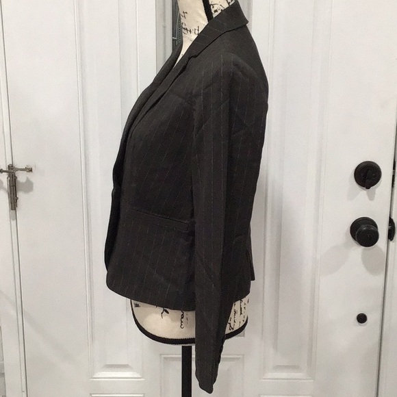 🆕 WORTHINGTON Pinstripes Blazer Charcoal/White Stripes - Picture 5 of 11